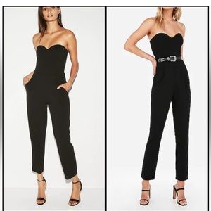 Express Black Strapless Jumpsuit